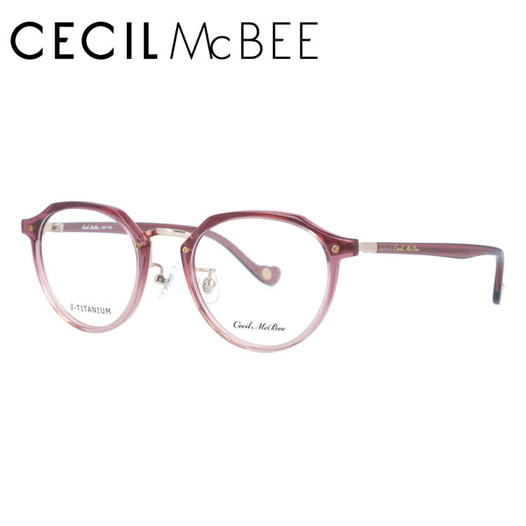 メガネ 眼鏡 度付き 度なし おしゃれ CECIL McBEE セシルマクビー CMF 7046-4 49サイズ ボストン型 レディース 女