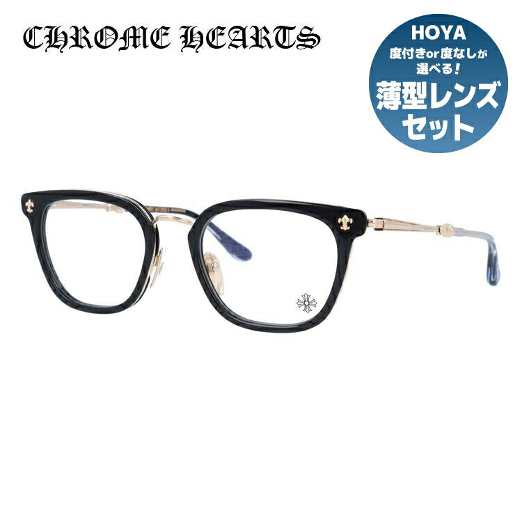 クロムハーツ メガネ 度付き 度なし 伊達メガネ 眼鏡 メガネフレーム CHROME HEARTS STRAPADICTOME BK/GP