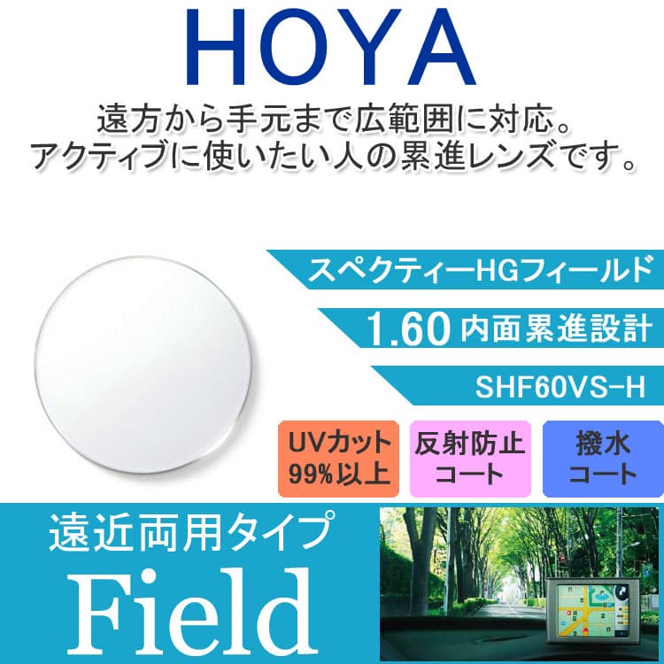 度付き / 遠近 透明レンズ】HOYA 内面累進設計 1.60 SHF60VS-H 薄型レンズ テレビ パソコン スマートフォン 度あり