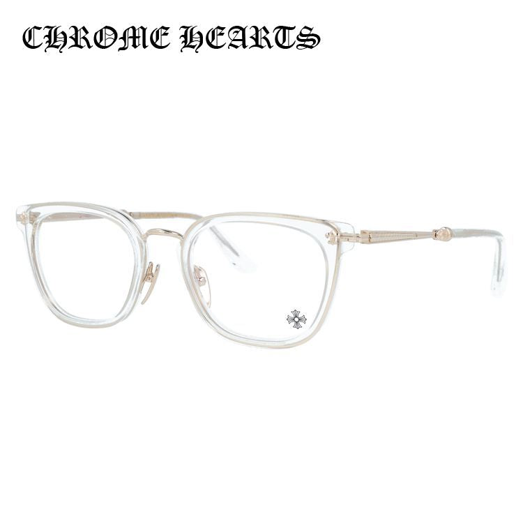 クロムハーツ メガネフレーム 伊達メガネ CHROME HEARTS STRAPADICTOME CRYS/GP 51サイズ BSフレア ウェリントン型 ユニセックス メンズ レディース