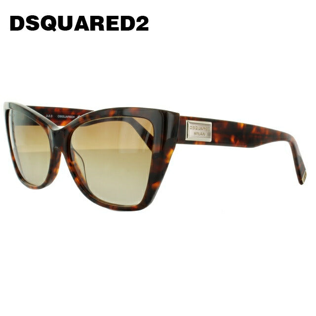 【訳あり】ディースクエアード サングラス DSQUARED2 DQ0129S 55F トータス/ブラウングラデーション べっこう レディース スクエア型 UVカット ラッピング無料