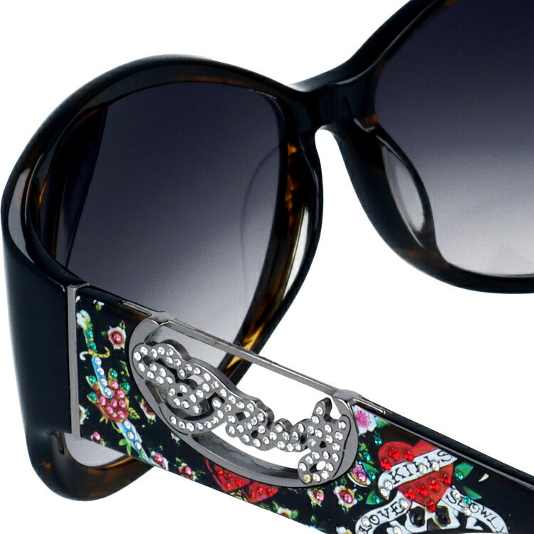 【国内正規品】エドハーディー サングラス アジアンフィット Ed Hardy EHA ROSE DAGGER 62サイズ バタフライ型 ユニセックス メンズ レディース