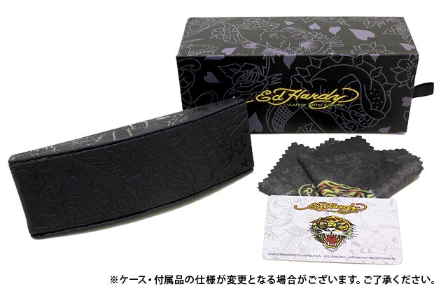 【訳あり】エドハーディー EdHardy メガネ フレーム 眼鏡 度付き 度なし 伊達 EHOA013 2 BROWN CR ブラウンクリスタル ウェリントン型 メンズ レディース UVカット 紫外線 ラッピング無料