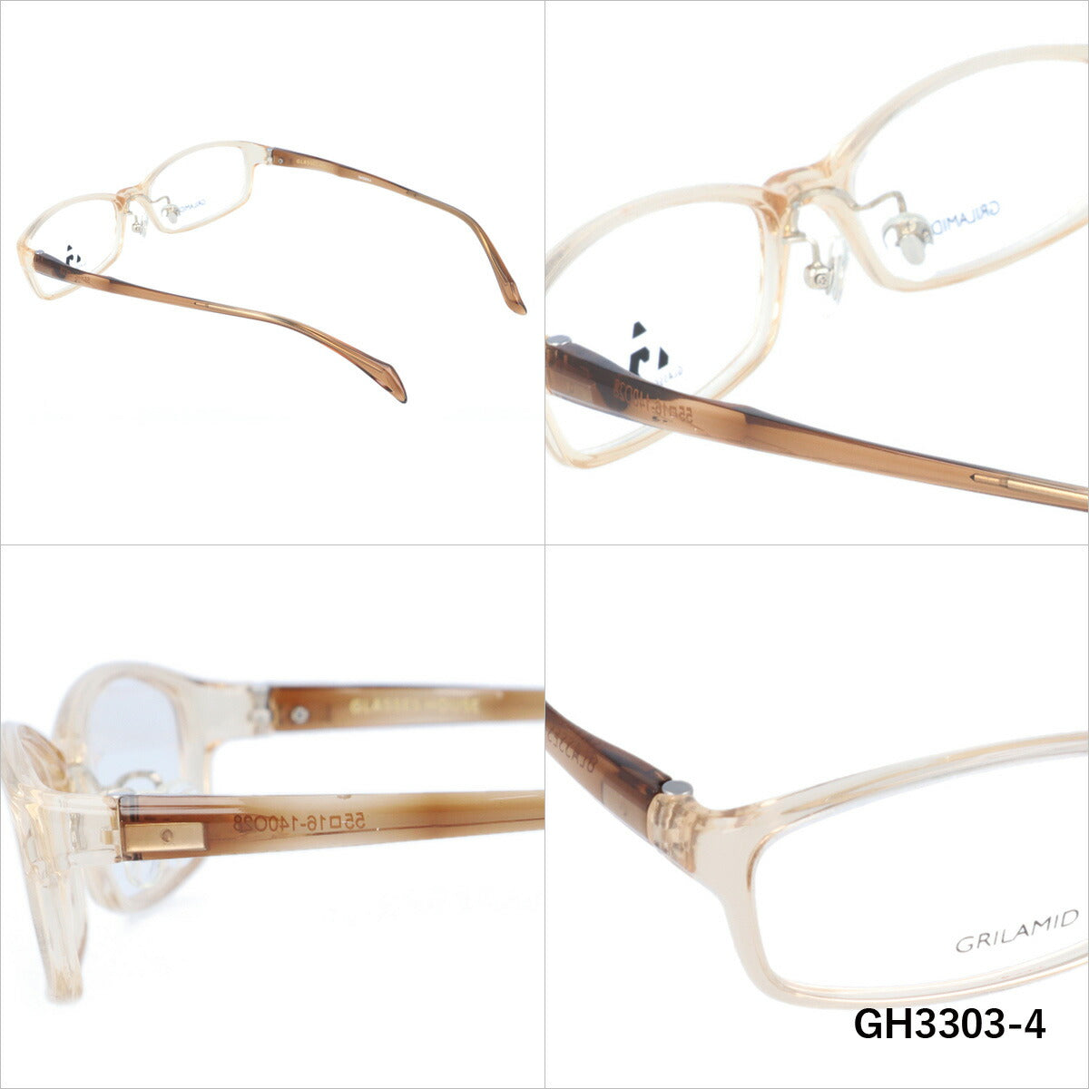 メガネ 眼鏡 度付き 度なし おしゃれ GLASSES HOUSE グラスハウス GH 3303 全4色 55サイズ オーバル型 メンズ レディース UVカット 紫外線 ブランド サングラス 伊達 ダテ｜老眼鏡・PCレンズ・カラーレンズ・遠近両用対応可能 ラッピング無料