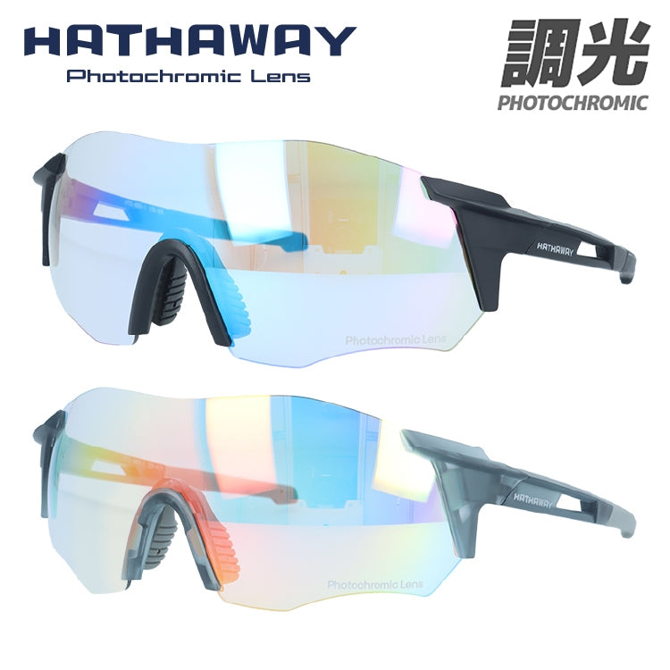 ハサウェイ サングラス 調光サングラス ミラーレンズ アジアンフィット HATHAWAY HTS4005 158サイズ スポーツ型 ユニセックス メンズ レディース ゴーグル スノーゴーグル スキー スノボ スノーボード