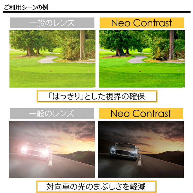 度なし / カラーレンズ（防眩レンズ）】KODAK 球面 1.60 Neo Contrast SP ネオコントラスト / Neo See