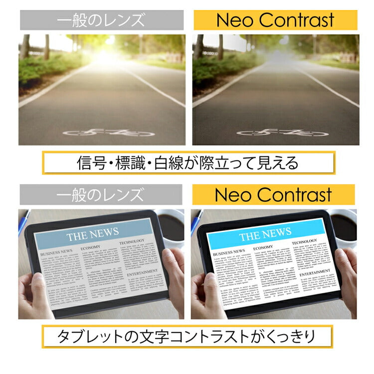 【度なし / カラーレンズ（防眩レンズ）】KODAK 球面 1.60 Neo Contrast SP ネオコントラスト / Neo See Contrast SP シーコントラスト 伊達 UVカット サングラス 眼鏡 メガネ レンズ交換費無料 他店フレーム交換対応 ドライブ 運転｜左右 2枚1組