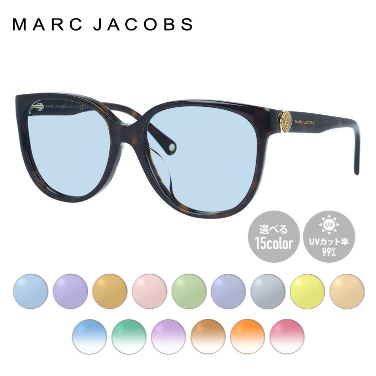 【選べるレンズ15色】【国内正規品】マークジェイコブス サングラス アジアンフィット MARC JACOBS MARC92/FS 086/HA 57サイズ ウェリントン型 ウェリントン型 レディース 女性用 UVカット 紫外線対策 UV対策 おしゃれ ギフト ラッピング無料