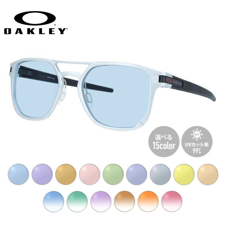 【選べるレンズ15色】オークリー サングラス ラッチアルファ ミラーレンズ OAKLEY LATCH ALPHA OO4128-0253 53サイズ ヘキサゴン（ダブルブリッジ） メンズ レディース ラッピング無料