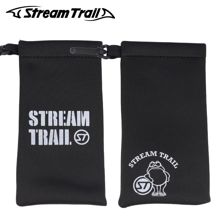 ストリームトレイル サングラス メガネ ケース ポーチ ソフトケース カラビナ フック付き ワンタッチ Stream Trail STC 002 めがね 眼鏡 アウトドア スポーツ 釣り